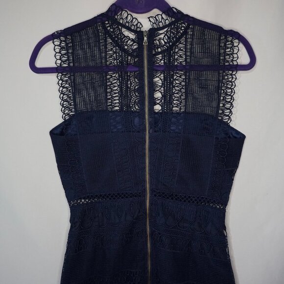 Bardot Mariana Lace Midi Dress Size US4/XS Navy - Picture 9 of 15